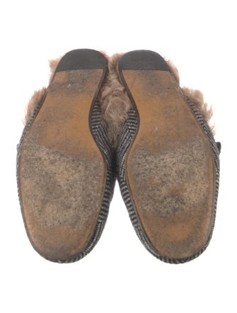 Gucci Web Accent Wool Mules