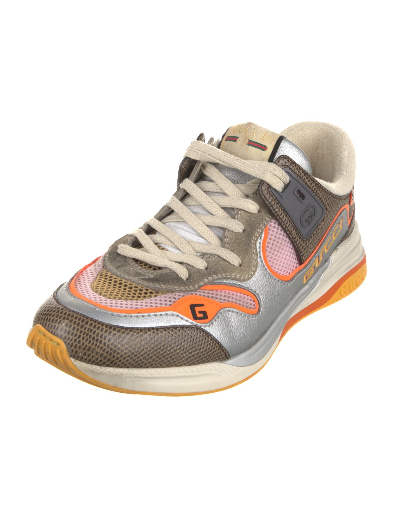 Gucci Interlocking G Logo Leather Sneakers