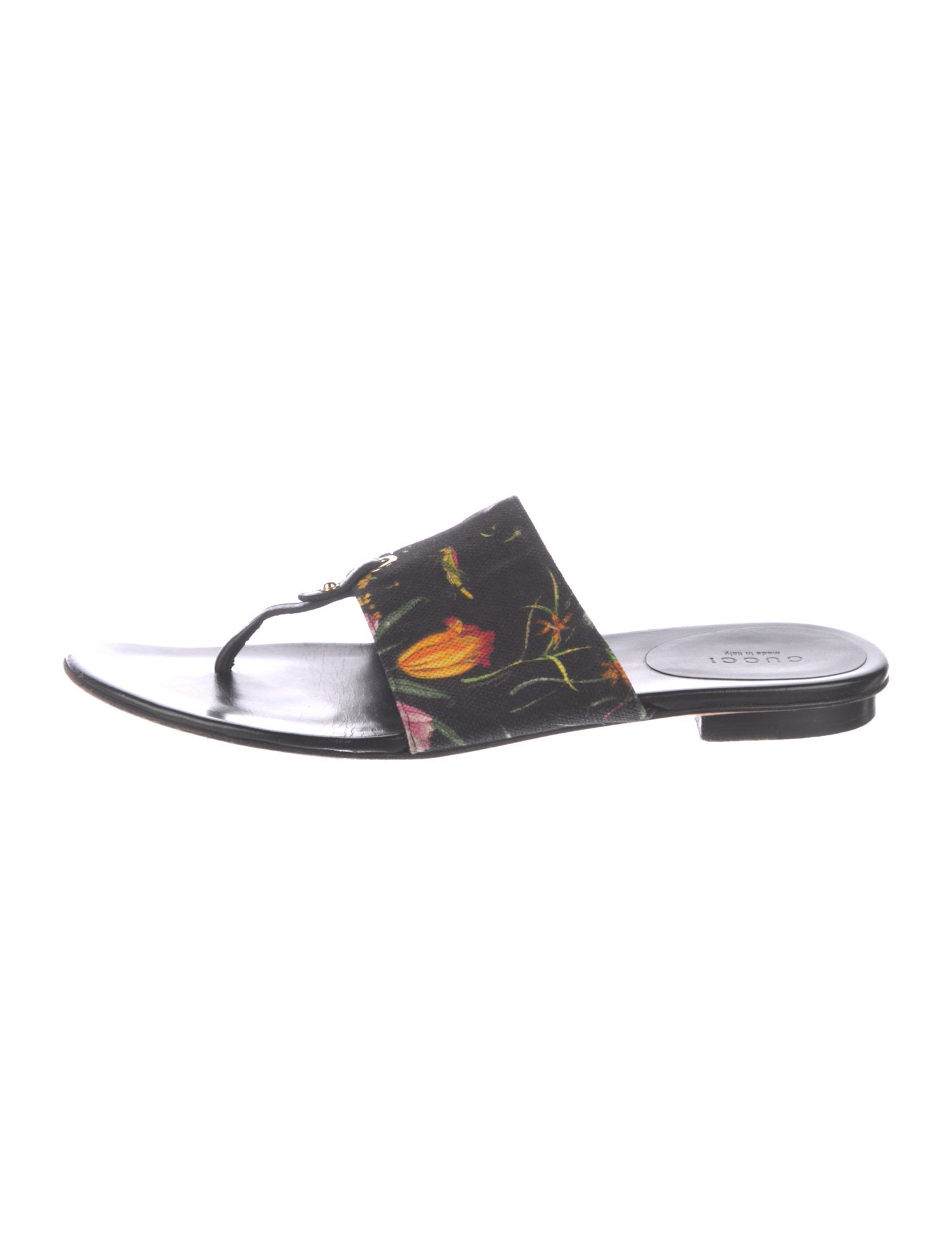 Gucci Canvas Floral Print Slides