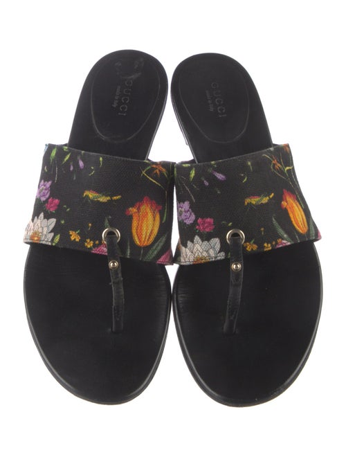 Gucci Canvas Floral Print Slides