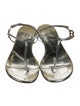 Gucci Interlocking G Logo Patent Leather T-Strap Sandals