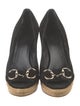 Gucci Horsebit Accent Suede Pumps
