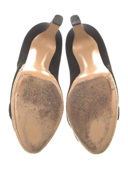 Gucci Horsebit Accent Suede Pumps