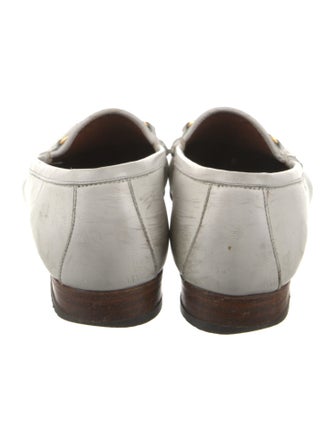 Gucci Web Accent Leather Loafers