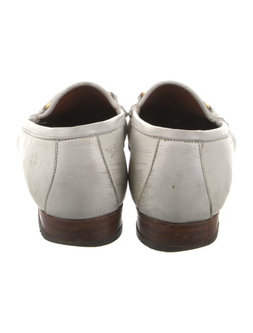 Gucci Web Accent Leather Loafers