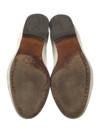 Gucci Web Accent Leather Loafers