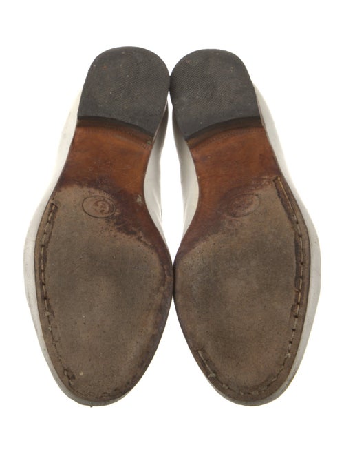 Gucci Web Accent Leather Loafers