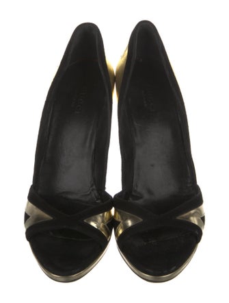 Gucci Interlocking G Logo Leather Slingback Sandals