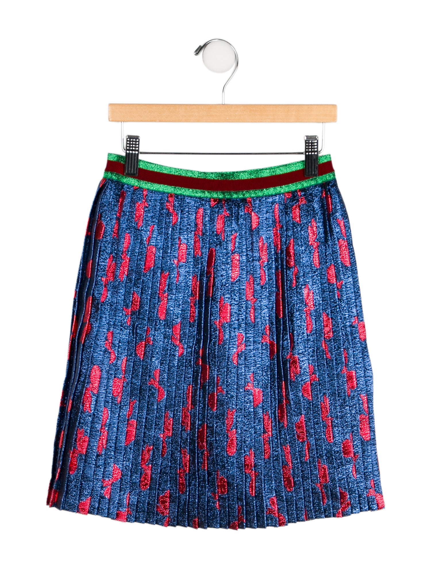 Gucci Girls' Patterned Pleated Skirt w/ Tags