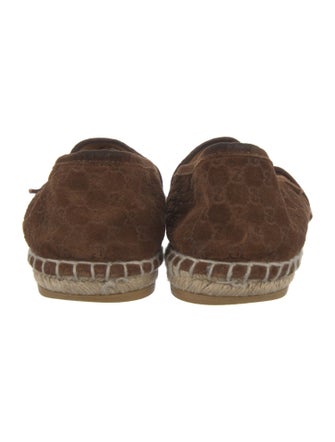 Gucci Microguccissima Pattern Suede Espadrilles