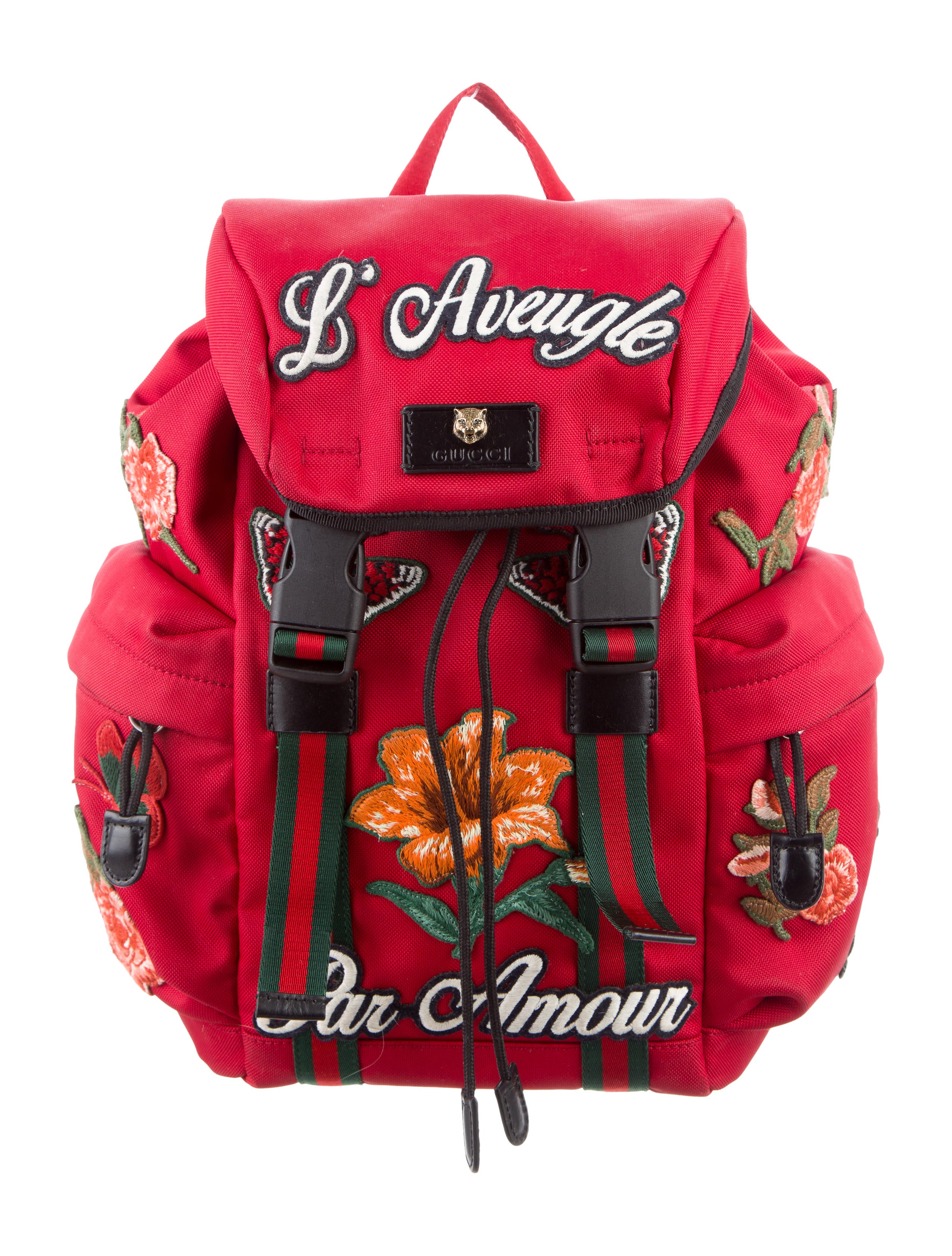 Gucci Embroidered Backpack Handbags GUC179378 The RealReal
