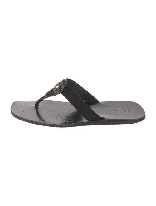 Gucci Interlocking G Logo Canvas Slides