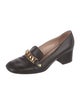 Gucci Chain-Link Accent Leather Pumps
