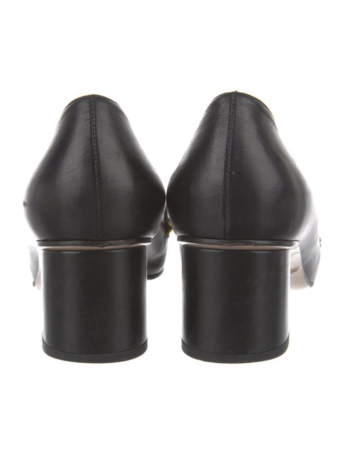 Gucci Chain-Link Accent Leather Pumps