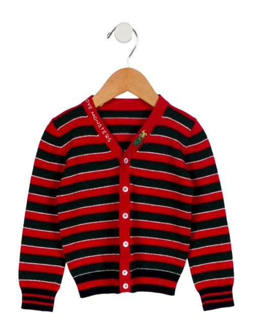 Gucci Infant Girls' Stripe Button Up Sweater