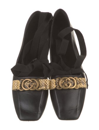 Gucci Interlocking G Logo Leather Mules