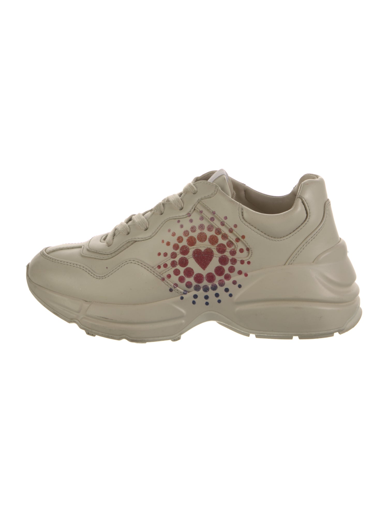 Gucci Web Accent Leather Chunky Sneakers