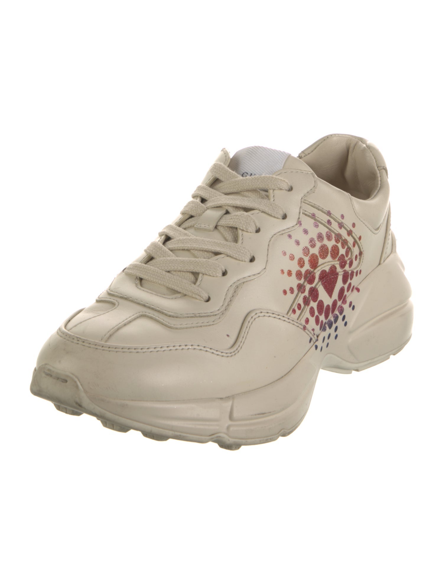 Gucci Web Accent Leather Chunky Sneakers