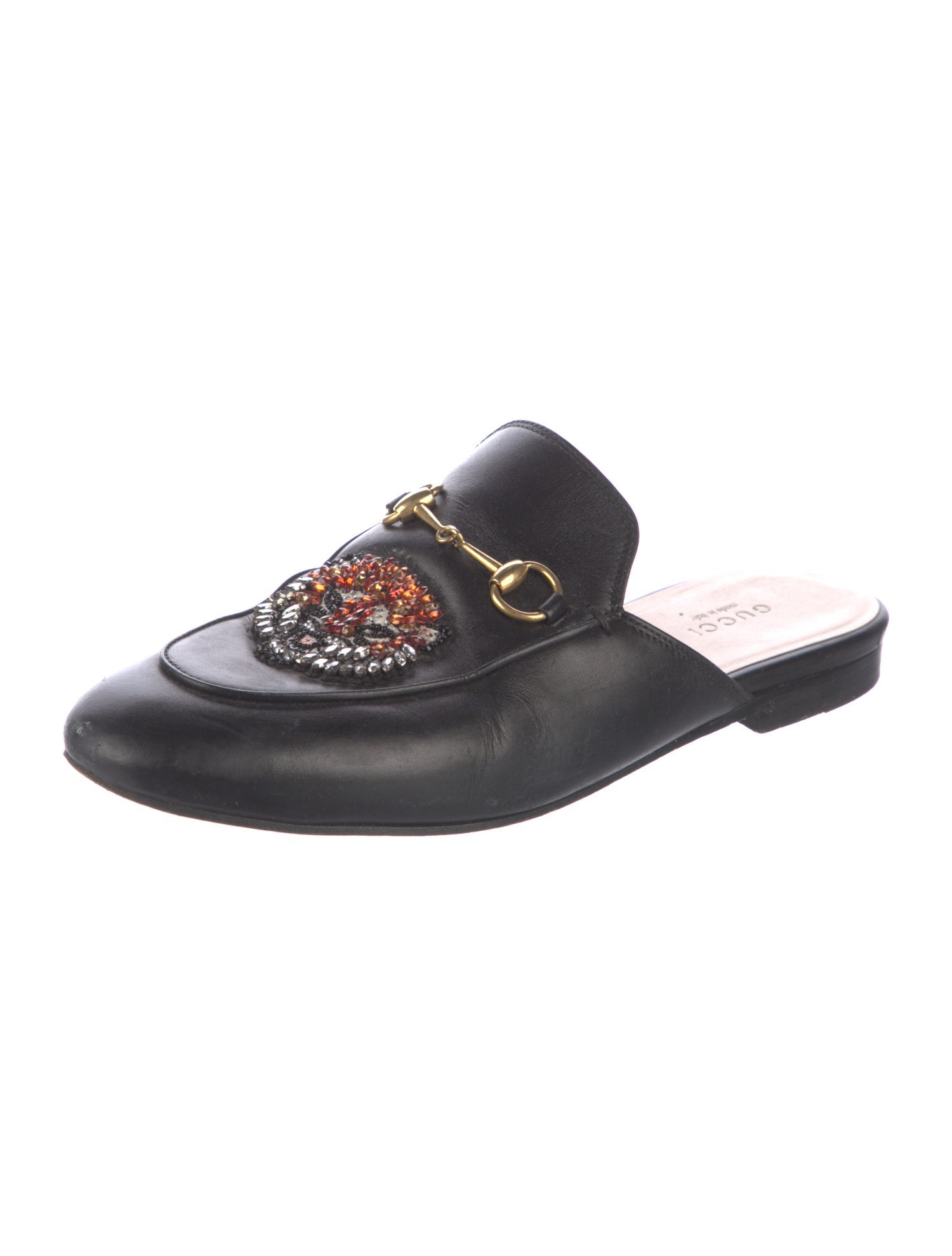 Gucci Horsebit Accent Leather Mules