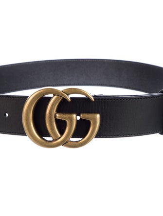 Gucci Double G Logo Leather Belt