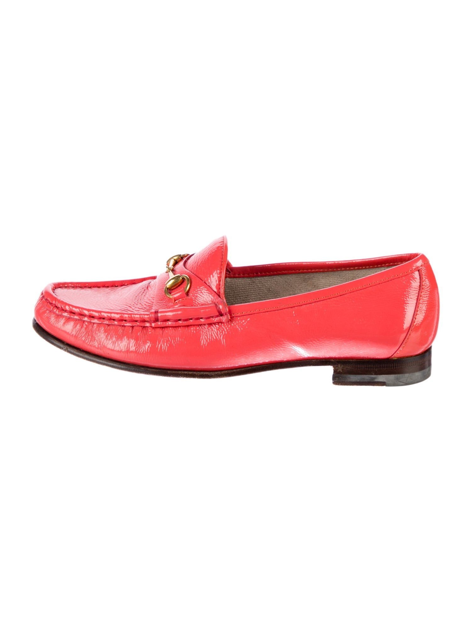 Gucci Horsebit Accent Patent Leather Loafers