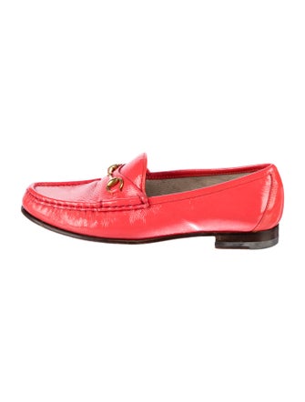 Gucci Horsebit Accent Patent Leather Loafers