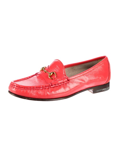 Gucci Horsebit Accent Patent Leather Loafers