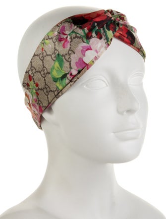 Gucci Neutral Pattern Silk Hair Accessory