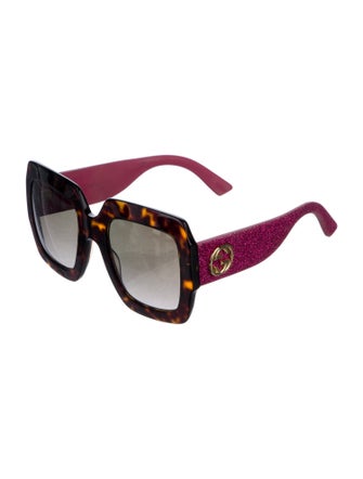 Gucci Interlocking G Logo Oversize Sunglasses