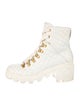 Gucci Quilted Pattern Leather Combat Boots