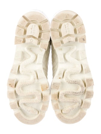 Gucci Quilted Pattern Leather Combat Boots