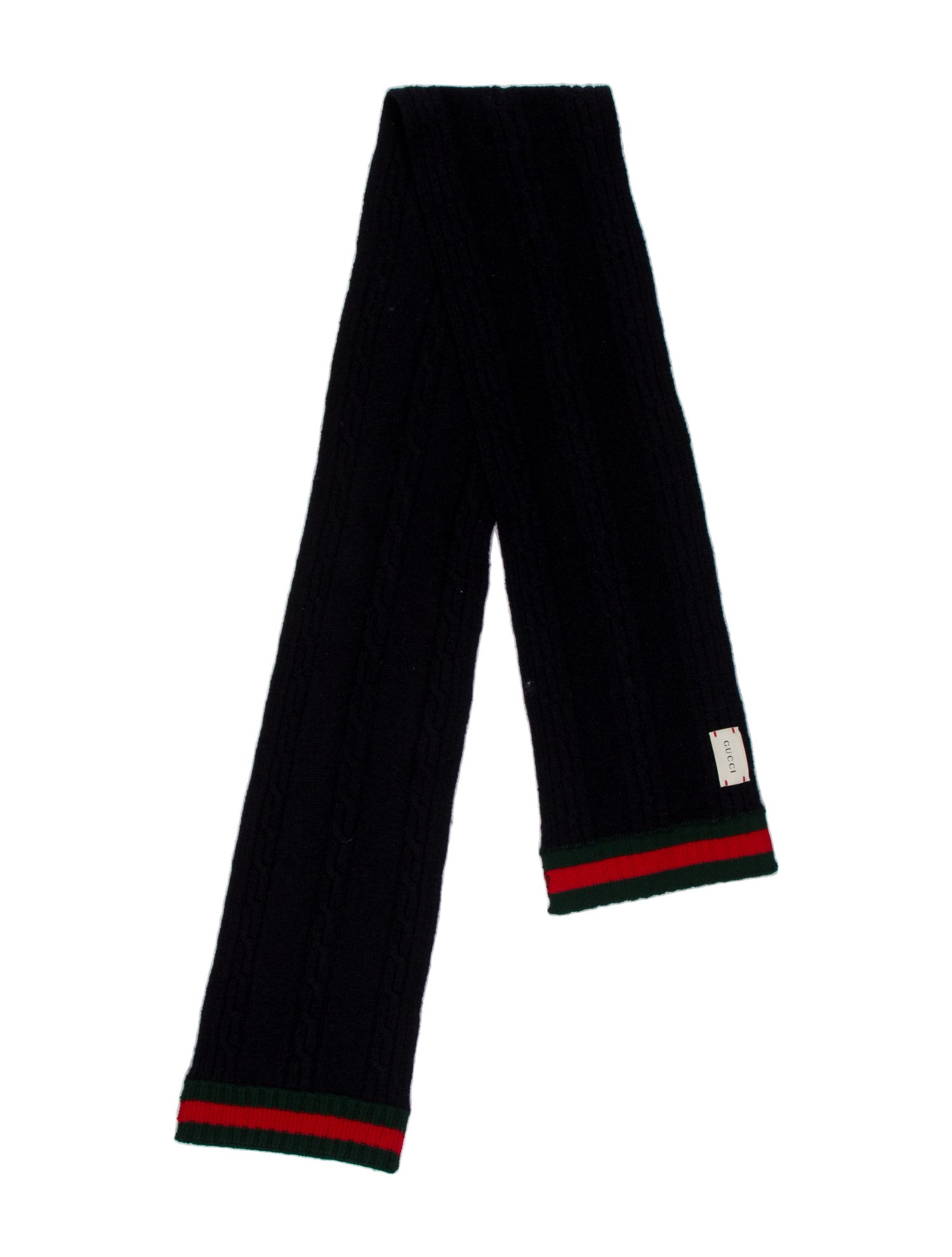 Gucci Wool Web Accent Scarf