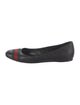 Gucci Web Accent Leather Flats