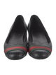 Gucci Web Accent Leather Flats