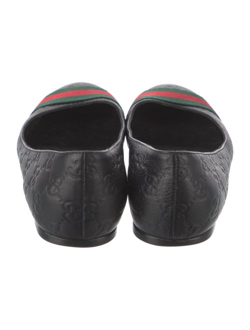 Gucci Web Accent Leather Flats