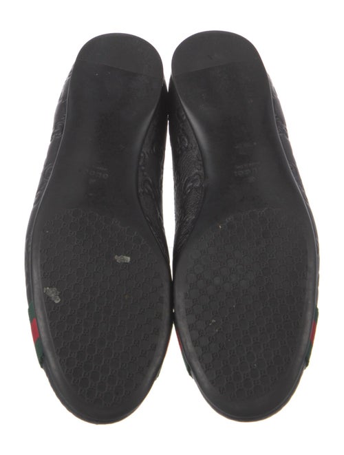 Gucci Web Accent Leather Flats
