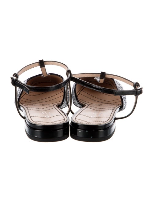 Gucci Running GG Logo Glitter Slingback Flats