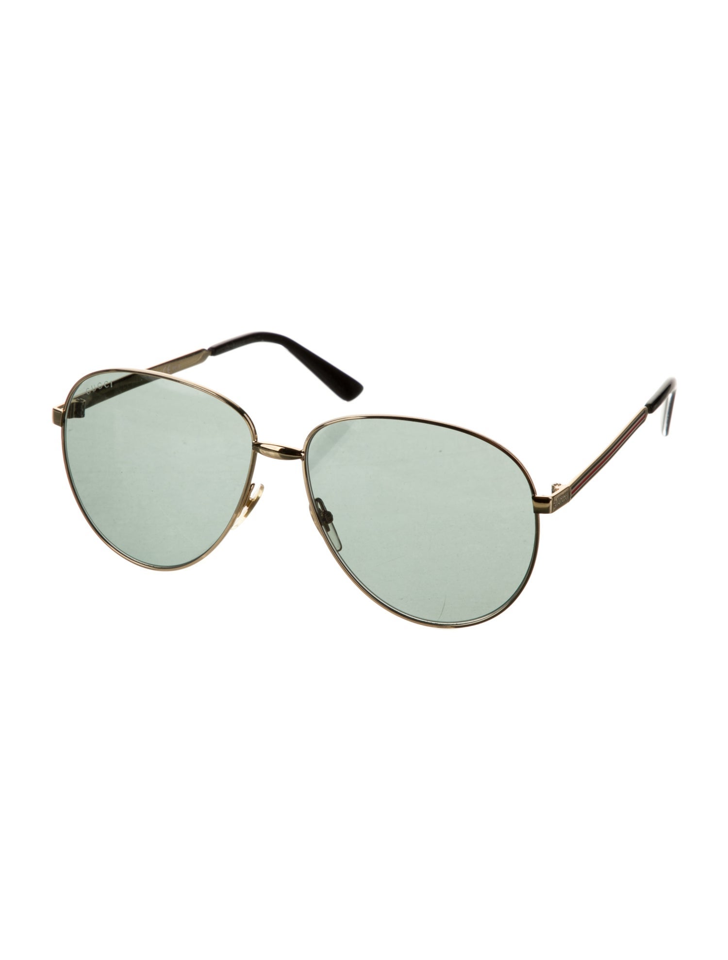 Gucci Web Accent Aviator Sunglasses