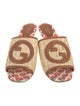 Gucci Interlocking G Logo Raffia Slides