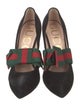 Gucci Web Accent Suede Mules