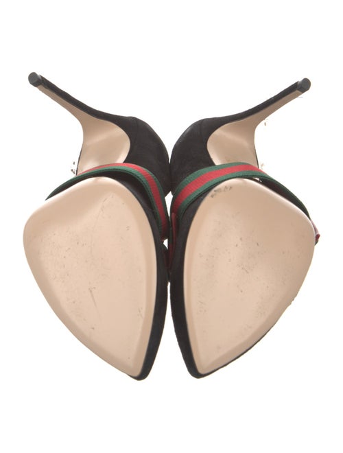 Gucci Web Accent Suede Mules