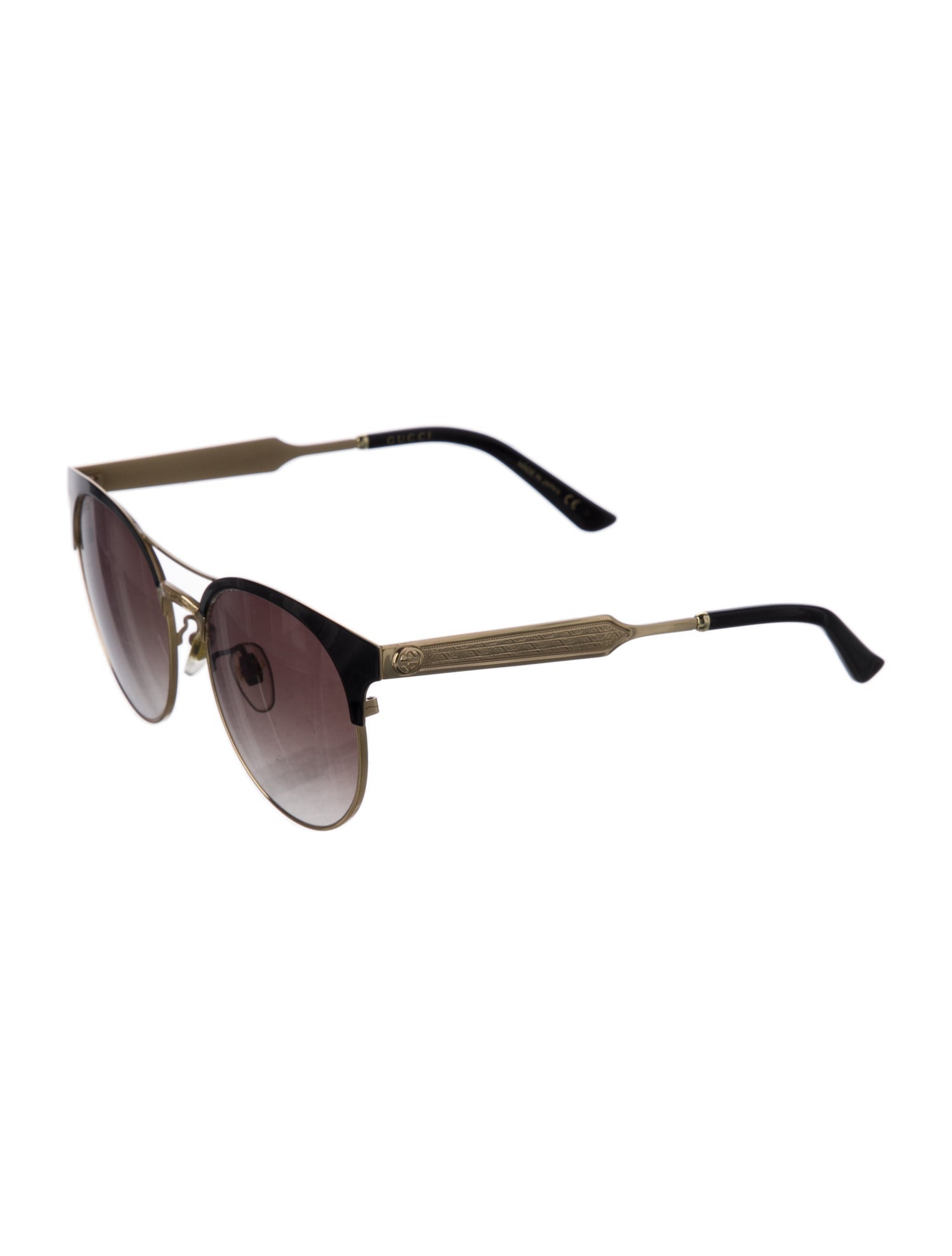 Gucci Interlocking G Logo Round Sunglasses