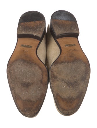 Gucci Horsebit Accent Suede Oxfords