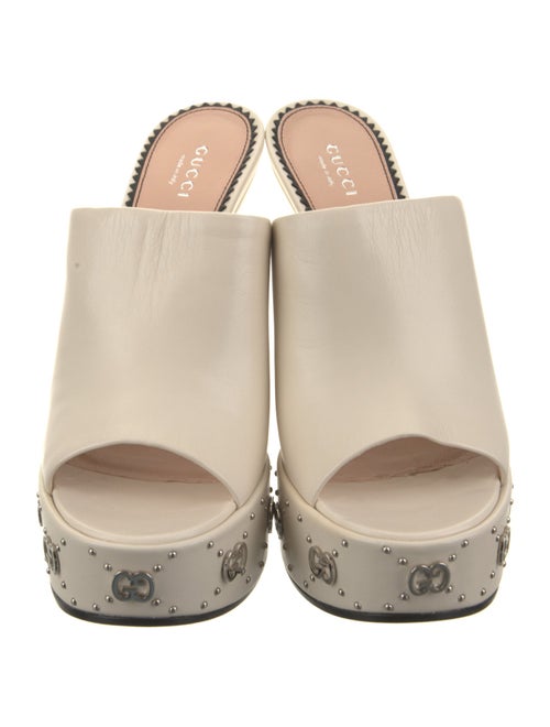 Gucci GG Logo Leather Slides