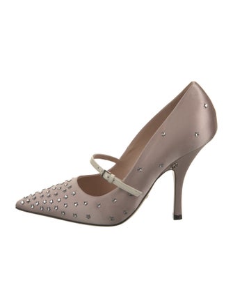Gucci Double G Logo Silk Pumps