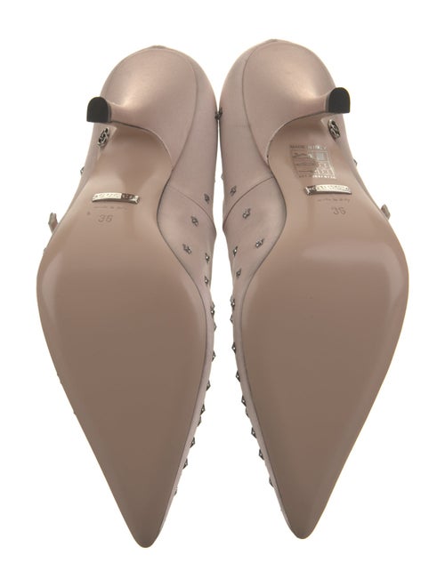 Gucci Double G Logo Silk Pumps