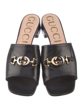 Gucci Interlocking G Horsebit Leather Slides