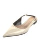 Gucci Patent Leather Chain-Link Accents Slingback Flats