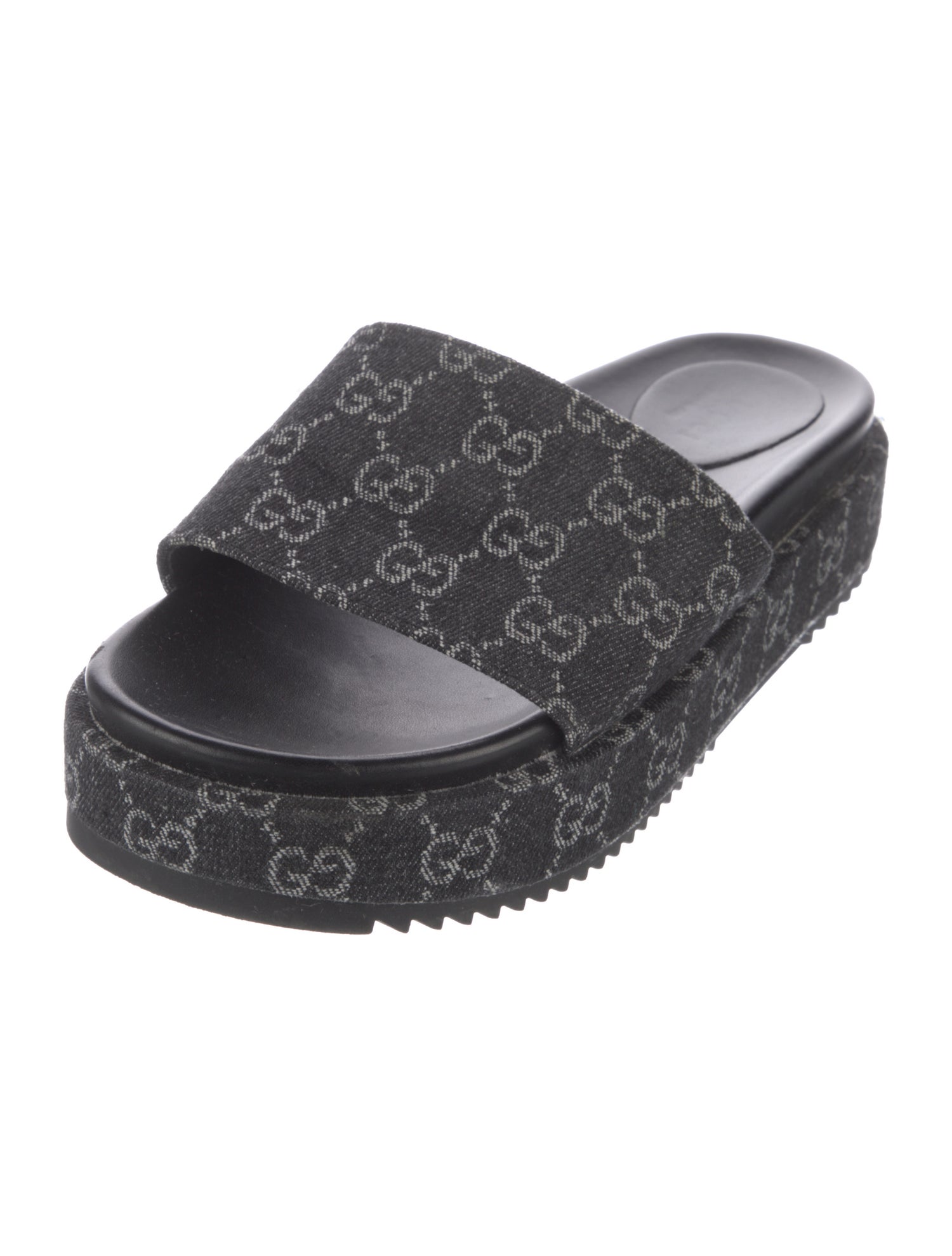 Gucci GG Denim Denim Slides