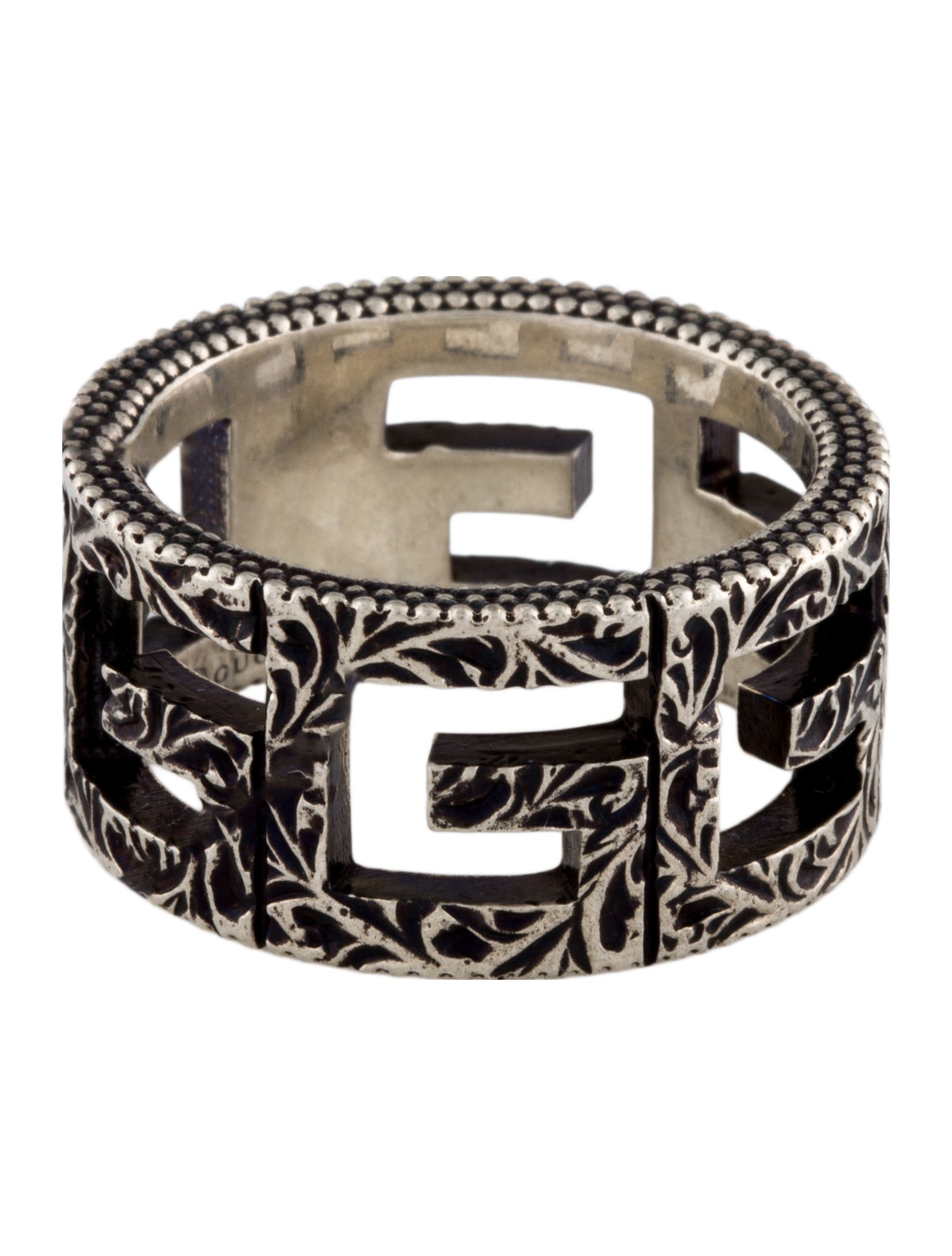 Gucci G Cube Wide Band Ring